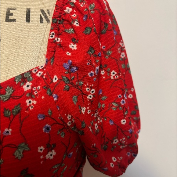 Reitmans Red Floral Blouse - XXS - Picture 4 of 11